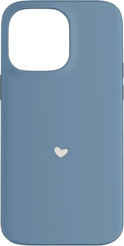 Vista 21 de Misty Blue - Hand Drawn Heart Chic Boho Aesthetic Case for iPhone 16