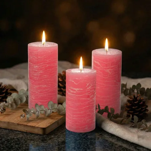 Vista 53 de Richland® Juego de 20 velas de pilar de 2 x 3 pulgadas, color marfil sin perfume