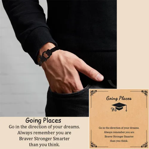 Vista 2 de Pulsera con texto en inglés "To My Men" para hijo, nieto, bonificación, hijo, hombre, novio, adolescente, cumpleaños, graduación, aniversario