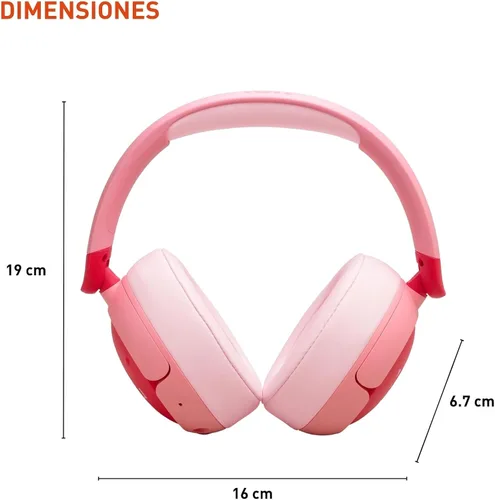 Vista 3 de JBL Junior 470NC - Auriculares para niños con cancelación - Rosa