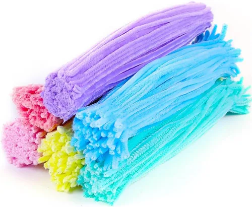 Vista 7 de 300 limpiadores de tuberías gruesos a granel, morado y verde