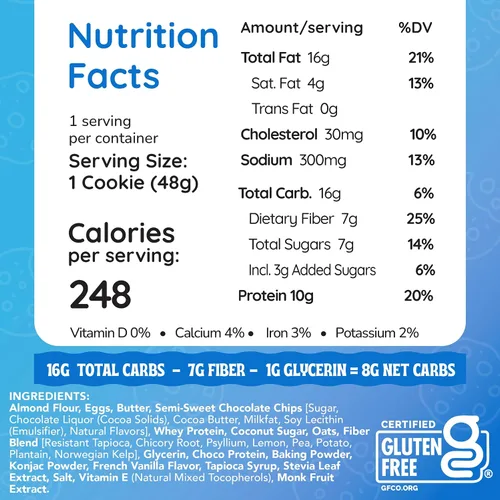 Vista 2 de ChipMonk Galletas para hornear, nueces con chispas de chocolate y nueces altas en proteínas, aperitivos de gimnasio aptos para dietas bajas
