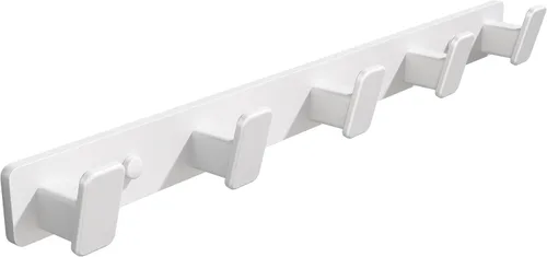 Vista 13 de Black Wall Mount Coat Rack, 5 Wall Hooks For Hanging Key Holder Hat Hooks Negro