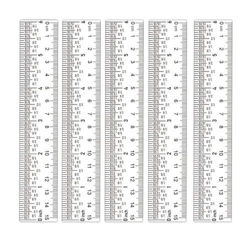 Vista 17 de 10 reglas cuadradas en T transparentes de 6 pulgadas/5.9 in, en pulgadas y métricas, regla cuadrada en T, transparente, regla en T