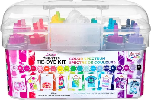 Vista 10 de Tulip Kit de teñido anudado de un solo paso Color Spectrum, 24 botellas, colores arcoíris, kit de tie-dye todo en uno para grupos grandes