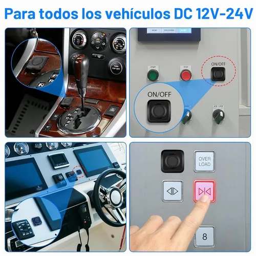 Vista 7 de Linkstyle 10 piezas de interruptor de botón de presión momentáneo, interruptores de botones de bocina mini de montaje en superficie