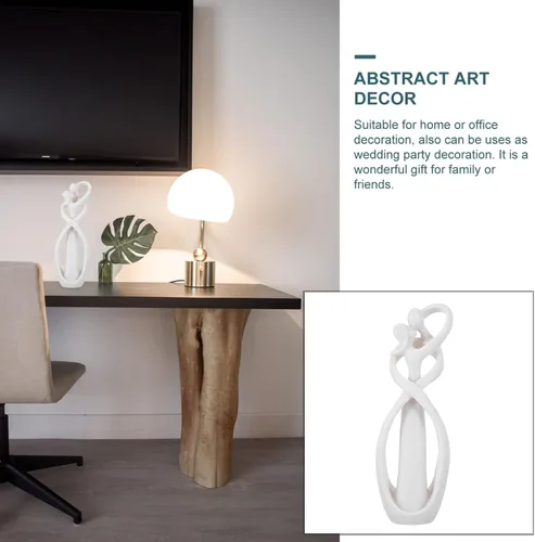 Vista 5 de HOMSFOU Figura de decoración para el hogar, personajes, figura de beso, estilo de escritorio, adorno de aniversario, decoración de mesa, estante
