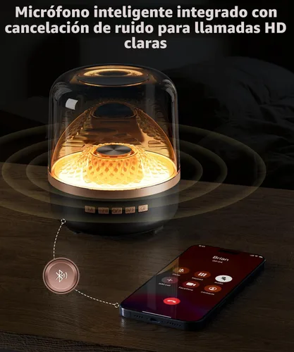 Vista 9 de Altavoz Bluetooth con sonido HD y luces, inalámbrico portátil, batería de larga duración, emparejamiento TWS, para el hogar, fiesta, al aire libre