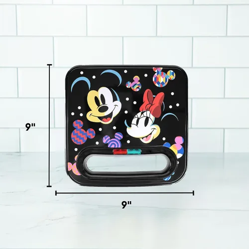 Vista 3 de Uncanny Brands Sandwichera Disney Mickey y Minnie Mouse - Pequeño aparato de cocina