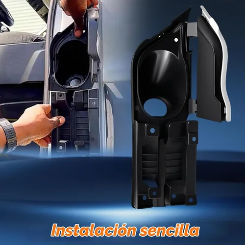 Vista 5 de FUSCH Bisagra de bolsillo para carcasa de puerta de llenado de combustible con cubierta blanca, tapa de puerta de combustible compatible con Ford