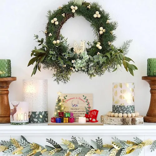 Vista 5 de Adorno de silla de Navidad en el cielo, adornos conmemorativos de Navidad con portavelas, silla de mecedora conmemorativa, regalo conmemorativo