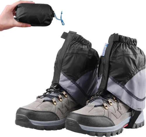 Vista 13 de TRIWONDER Polainas de tobillo bajas ligeras e impermeables para senderismo, caminar, mochilero