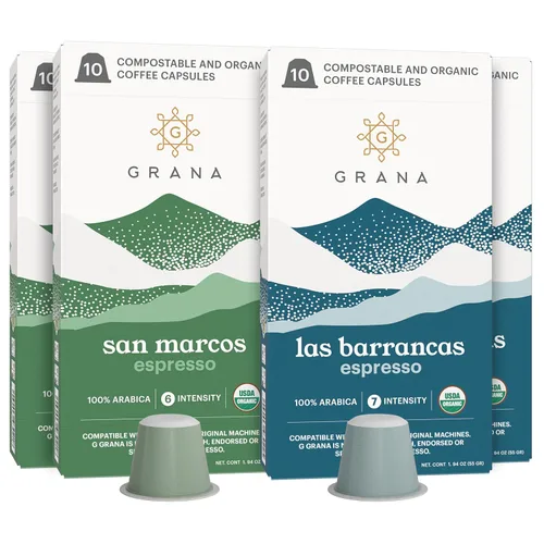 Vista 10 de G GRANA Cápsulas de café, compatibles con Nespresso OriginalLine, 60 unidades, expreso tostado medio y oscuro, café especial de fuente única 100%