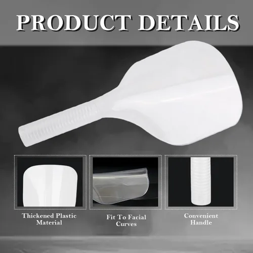 Vista 3 de Protector facial de laca para peluquería, protector facial de Transparente