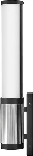 Vista 6 de Hinkley 50060BK-CM Zevi - Lámpara LED pequeña para tocador de baño, barra de baño de ópalo grabado, moderno puño de dos tonos, se monta hacia arriba