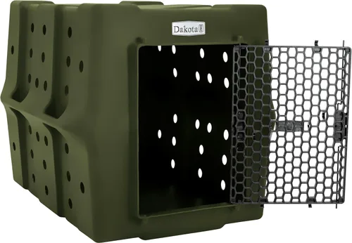 Vista 3 de Dakota 283 Crate - Cajón canino resistente y duradero, perrera económica (oliva, grande)