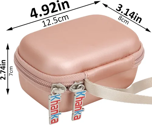 Vista 2 de khanka Estuche rígido de viaje compatible con la máquina etiquetadora MakeID, solo funda Rosado