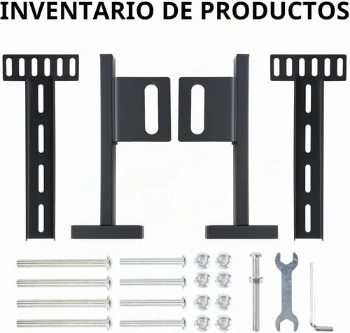 Vista 9 de Paquete de 2 soportes de cabecera ajustables para base de cama, kit de soportes de cabecera de metal para marco de cama, kit de extensión de estribo
