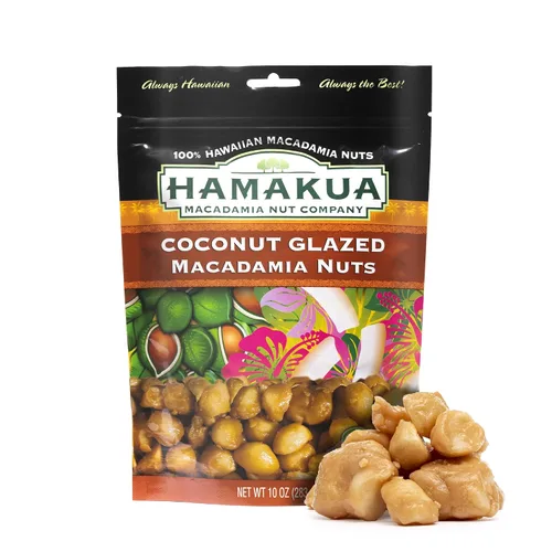 Vista 15 de Hamakua - Nueces de macadamia - Chili picante - Cultivado en Hawai saborizado seco tostado medio y macadamia entera - Nueces de macadamia grandes