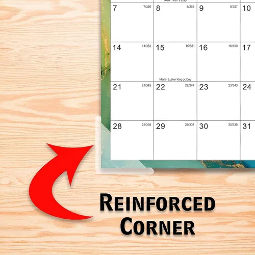 Vista 3 de StoreSMART® - Esquinas de calendario - Plástico transparente - PE1336DCL (paquete de 4)