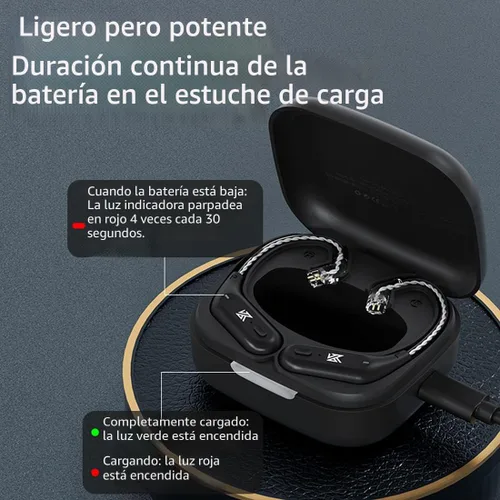 Vista 7 de Auriculares Bluetooth KZ ZSN PRO X, auriculares con monitor de oído