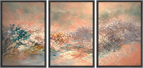 Vista 103 de SIGNWIN Lienzo enmarcado para pared, juego de arte sereno de pantanos con humedales verdes e ilustraciones de agua tranquila, arte moderno