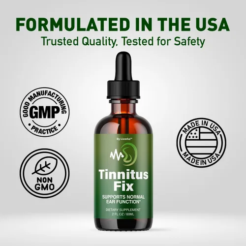 Vista 5 de TinnitusFix Drops - Oficial TinnitusFix Advanced Liquid Hearing Support Drop, suplemento totalmente natural Vitaminas para oído y audición