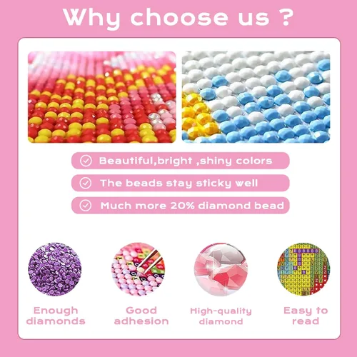 Vista 4 de DOTSOPS Kits de pintura de diamantes para adultos, kit de pintura para manualidades, manualidades, paquetes de arte de diamantes 5D, kits completos