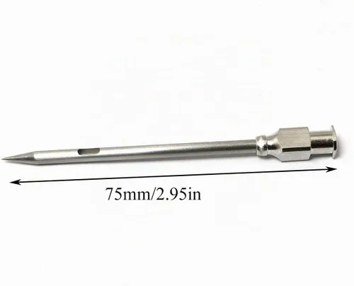Vista 3 de 4 agujas inyectoras para barbacoa, adobo de acero inoxidable Turquía BBQ Inyector de carne Aguja Accesorios de cocina Suministros para el hogar