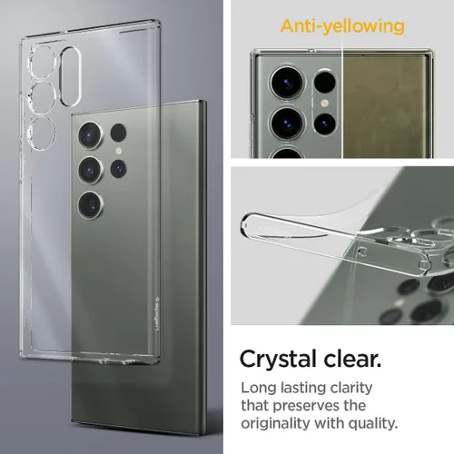 Vista 4 de Spigen Cristal líquido diseñado para Galaxy S23 Ultra (2023) [protección de grado militar] - Cristal transparente