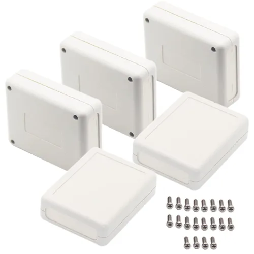Vista 14 de Zulkit 12 cajas de proyecto de plástico ABS para proyectos eléctricos, caja de conexiones pequeña, color blanco, 2.17 x 1.28 x 0.79 pulgadas
