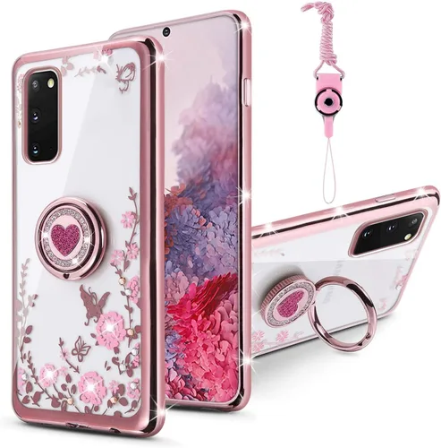 Vista 11 de Funda para Samsung Galaxy S9, Galaxy S9 para mujer, con purpurina, suave, elegante, transparente, TPU de lujo, linda funda protectora con correa