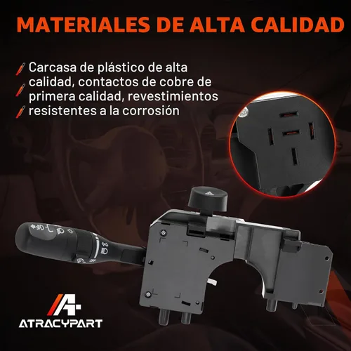 Vista 4 de Interruptor de señal de giro y limpiaparabrisas multifunción para Chrysler