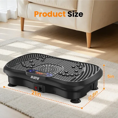 Vista 9 de AXV Placa de vibración para fitness, máquina de ejercicio, vibración, agitación, cuerpo completo, agitador, soporte vibrador, tabla para agitar
