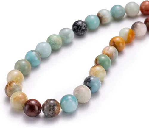 Vista 32 de BEADIA Cuentas redondas de jade africano natural de piedra suelta semipreciosas para hacer joyas 4MM 38cm/hebra