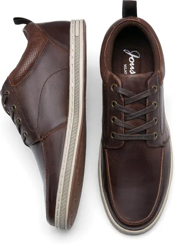 Vista 7 de Jousen Zapatos deportivos de cuero para hombre, estilo retro, para negocios, casuales, para hombres