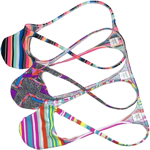 Vista 33 de Men Sexy Thong Contour Pouch G-String Underwear Minimal Coverage T-back Paquete de 3 Dsb