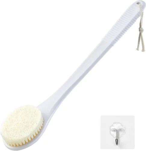 Vista 15 de Limpiador de espalda para ducha, cepillo corporal de ducha para limpieza con mango largo para ducha, limpiador de espalda de 17 pulgadas para ducha