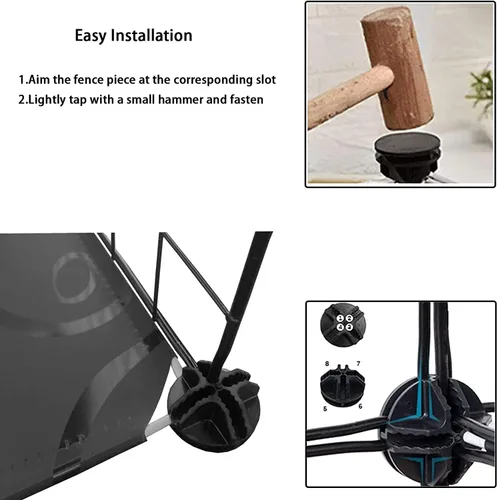 Vista 4 de Jaula para gatos de 2 niveles para interiores, jaulas de metal extraíbles para gatitos, hurones desmontables, portátil, para animales pequeños, casa