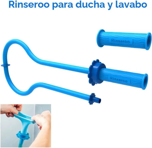 Vista 3 de Rinseroo: "Cosa de Limpieza para Ducha" – Accesorio de Manguera de Mano Deslizante para Enjuague de Pared de Ducha Rápido y Sin Desorden – Manguera