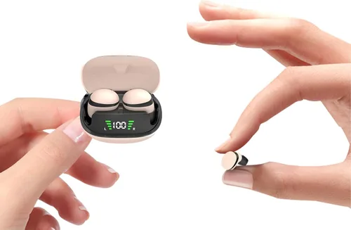 Vista 7 de Loluka Auriculares invisibles inalámbricos Bluetooth, discretos y pequeños ocultos con Bluetooth para el trabajo, auriculares inalámbricos