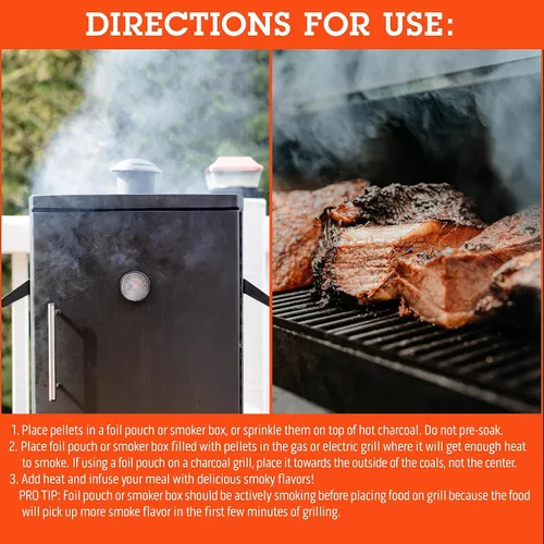 Vista 6 de Camerons Pellets para asar (manzana) - Gránulos para ahumar madera para ahumar y parrillas de barbacoa, combustible de barbacoa 100% natural secado