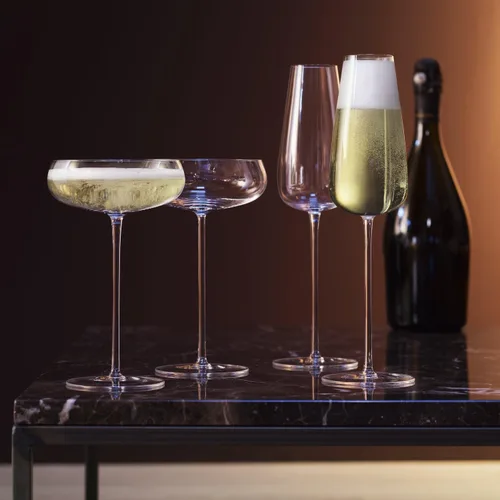 Vista 6 de LSA International Wine Culture - Plato de champán, talla única, transparente