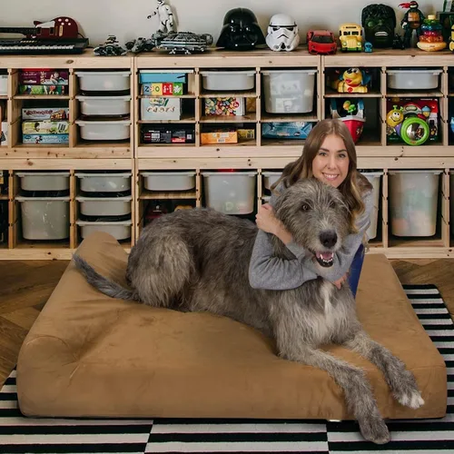Vista 33 de Pet Support Systems - Cama ortopédica de espuma viscoelástica de gel extra grande de 52 x 36 x 7 pulgadas con cojín para perros, color azul mezclilla
