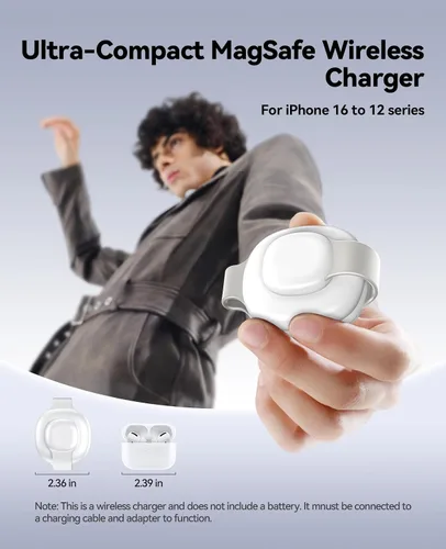 Vista 2 de Cargador inalámbrico MagSafe 3 en 1 para dispositivos Apple, estación de carga rápida de 15 W Estación de carga de viaje plegable compatible