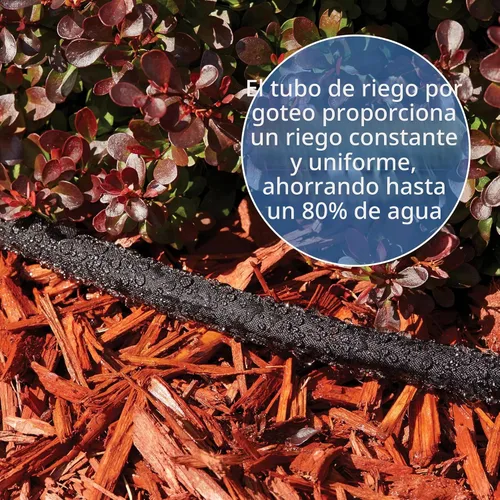 Vista 7 de Gilmour 25' Negra Manguera de Remojo Plana para Camas de Jardín, Manguera de Riego por Goteo para Exteriores, Manguera de Jardín Flexible