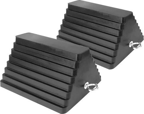 Vista 7 de MaxxHaul 51169 Cuñas de rueda de espuma de polietileno con cerrojo de acero – Paquete de 2 – 10 × 8 × 6 pulgadas – Espuma estructural resistente