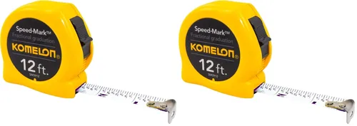 Vista 5 de Komelon SM3912 Speed Mark - Cinta métrica de hoja de acero con revestimiento acrílico, 12 pulgadas por 5/8 pulgadas, caja amarilla
