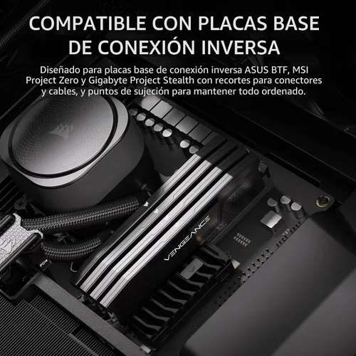 Vista 8 de Caja CORSAIR Frame 5000D RS ARGB modular de alta flujo de aire semitorre para PC – 4 ventiladores RS ARGB preinstalados, sistema de montaje