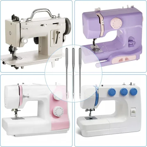 Vista 4 de 40 agujas universales para máquina de coser regulares, tamaño 75/11, 90/14, agujas de máquina de coser para bordar tela ligera, jeans